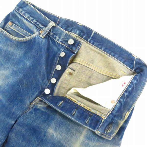実際に弊社で買取させて頂いたHOLLYWOOD RANCH MARKET/ハリウッドランチマーケット ボタンフライ デニムパンツ/33の画像 2枚目
