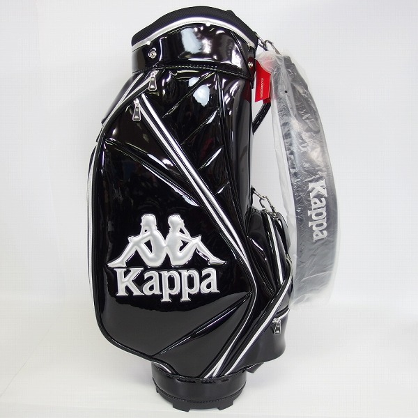 実際に弊社で買取させて頂いた【未使用】kappa/カッパ 2020SS 9.5型47インチ対応 エナメル キャディバッグ ブラック KGA18BA01の画像 2枚目