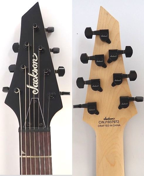 実際に弊社で買取させて頂いた★【美品】Jackson/ジャクソン Dinky JS22-7 Satin Black/サテンブラック 7弦ギター ソフトケース付の画像 2枚目