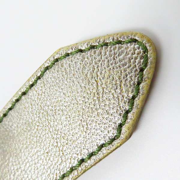 実際に弊社で買取させて頂いたDries Van Noten/ドリスヴァンノッテン イタリア製 レザーベルト シルバー系 85の画像 6枚目