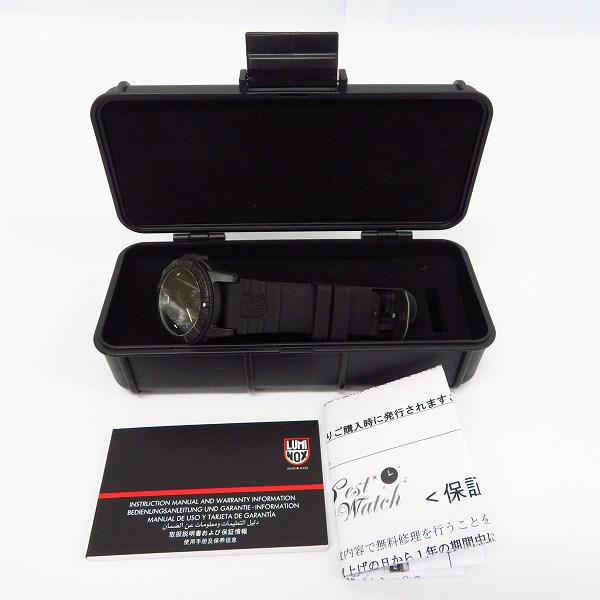 実際に弊社で買取させて頂いたLUMINOX/ルミノックス レザーバックシータートル 0300シリーズ アナログ ラバー 0300-1GBｑ H-3LX【動作未確認】の画像 6枚目