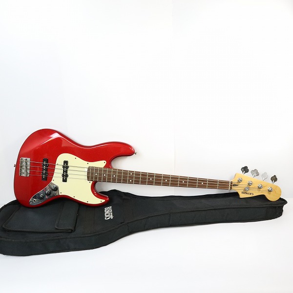 実際に弊社で買取させて頂いた★BUSKERS/バスカーズ ジャズベース タイプ メタリックレッド エレキベース