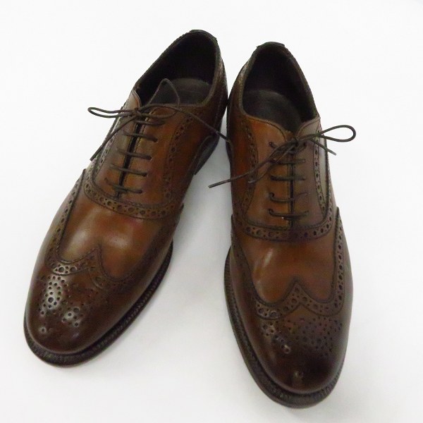 実際に弊社で買取させて頂いたGIORGIO ARMANI/ジョルジオアルマーニ ウイングチップ フルブローグ レザーシューズ ブラウン/6