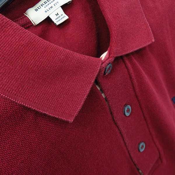 実際に弊社で買取させて頂いたBURBERRY LONDON/バーバリーロンドン ホース刺繍/チェック柄切替 スリムフィットポロシャツ Mの画像 5枚目