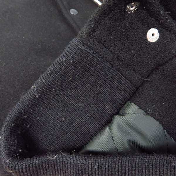 実際に弊社で買取させて頂いたGOODENOUGH/グッドイナフ 1st 袖レザースタジャン/Mの画像 4枚目