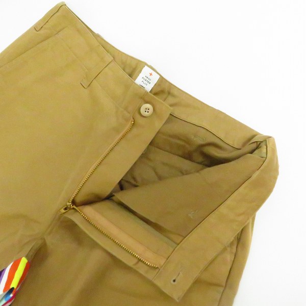 実際に弊社で買取させて頂いたHEAD PORTER PLUS/ヘッドポータープラス マルチカラー ボーダー切替チノパンツ ベージュ/Lの画像 2枚目