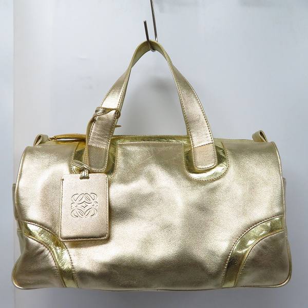 実際に弊社で買取させて頂いたLOEWE/ロエベ レザー ハンドバッグ ゴールド