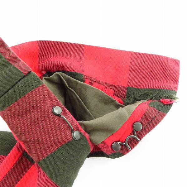 実際に弊社で買取させて頂いたwjk/ダブルジェーケー ブロックチェックフックシャツ/Lの画像 6枚目