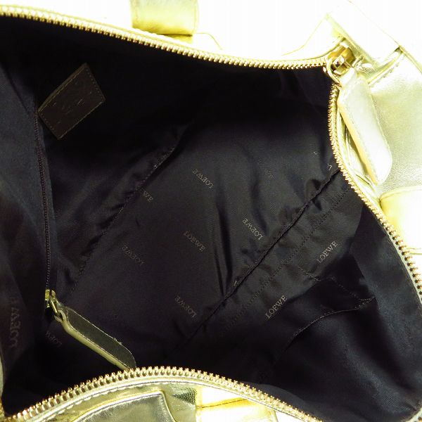 実際に弊社で買取させて頂いたLOEWE/ロエベ レザー ハンドバッグ ゴールドの画像 3枚目