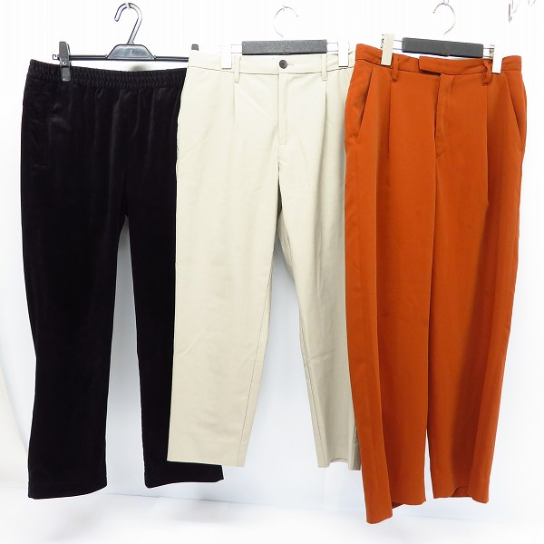 実際に弊社で買取させて頂いたHARE/ハレ スラックスパンツ/ベロアパンツ HA010089AD/ HA010127AD/HA010096ST/S/M 3点セット