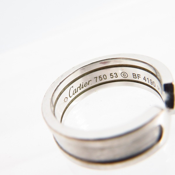 実際に弊社で買取させて頂いたCARTIER/カルティエ K18WG C2 リング 13号の画像 2枚目
