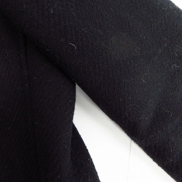 実際に弊社で買取させて頂いたHARE/ハレ ウール混 ノーカラー ジップジャケットブラック/Sの画像 5枚目