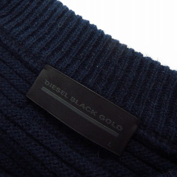 実際に弊社で買取させて頂いたDIESEL BLACK GOLD/ディーゼルブラックゴールド ウール ロング丈 ニット/セーター/Lの画像 2枚目