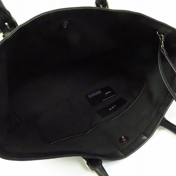 実際に弊社で買取させて頂いたAKM/エーケーエム HardiVague カウレザートートバッグ ブラックの画像 3枚目