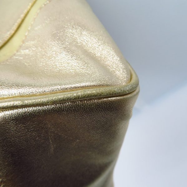 実際に弊社で買取させて頂いたLOEWE/ロエベ レザー ハンドバッグ ゴールドの画像 7枚目