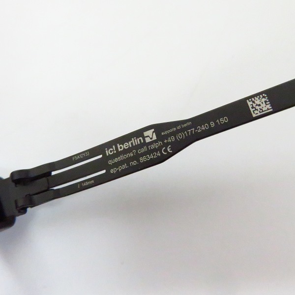 実際に弊社で買取させて頂いたic! berlin/アイシーベルリン Manuel N. East-Havanna/メガネフレーム/眼鏡の画像 4枚目