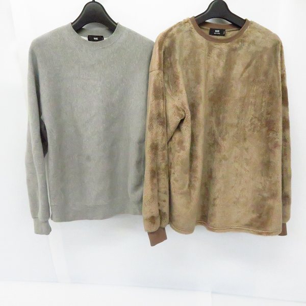 実際に弊社で買取させて頂いたHARE/ハレ フリース プルオーパー トップス/クルーネック スウェット 裏紀毛 HA020611SZ/HA020448SZ/S 2点セット