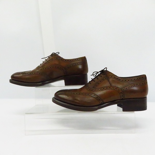 実際に弊社で買取させて頂いたGIORGIO ARMANI/ジョルジオアルマーニ ウイングチップ フルブローグ レザーシューズ ブラウン/6の画像 3枚目