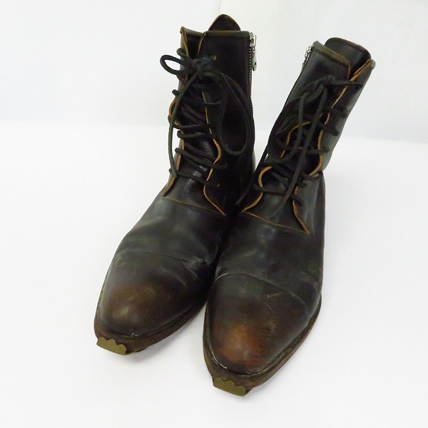 実際に弊社で買取させて頂いたMIHARA YASUHIRO/ミハラヤスヒロ サイドジップレーズアップレザーブーツ/27