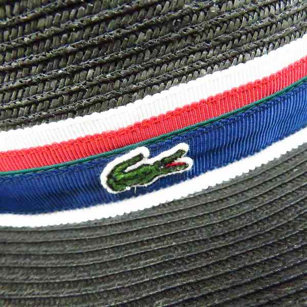 実際に弊社で買取させて頂いたLACOSTE/ラコステ 日本製 ストローハット /帽子 58cmの画像 9枚目