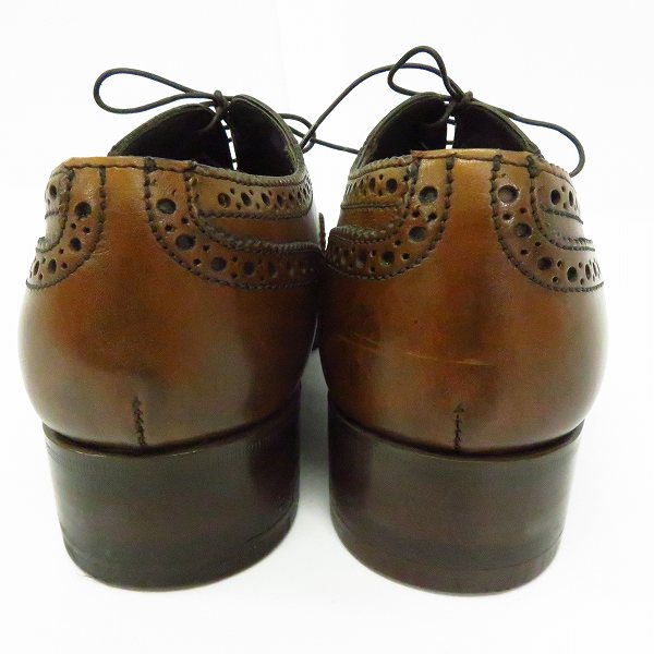 実際に弊社で買取させて頂いたGIORGIO ARMANI/ジョルジオアルマーニ ウイングチップ フルブローグ レザーシューズ ブラウン/6の画像 1枚目