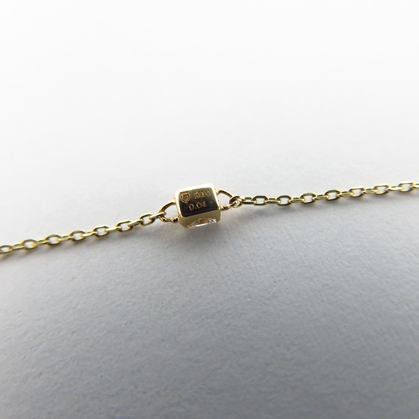 実際に弊社で買取させて頂いたGARNI/ガルニ  K10YG Square Dia Necklace/イエローゴールド スクエア 1Pダイヤモンド/0.04ct ネックレスの画像 5枚目