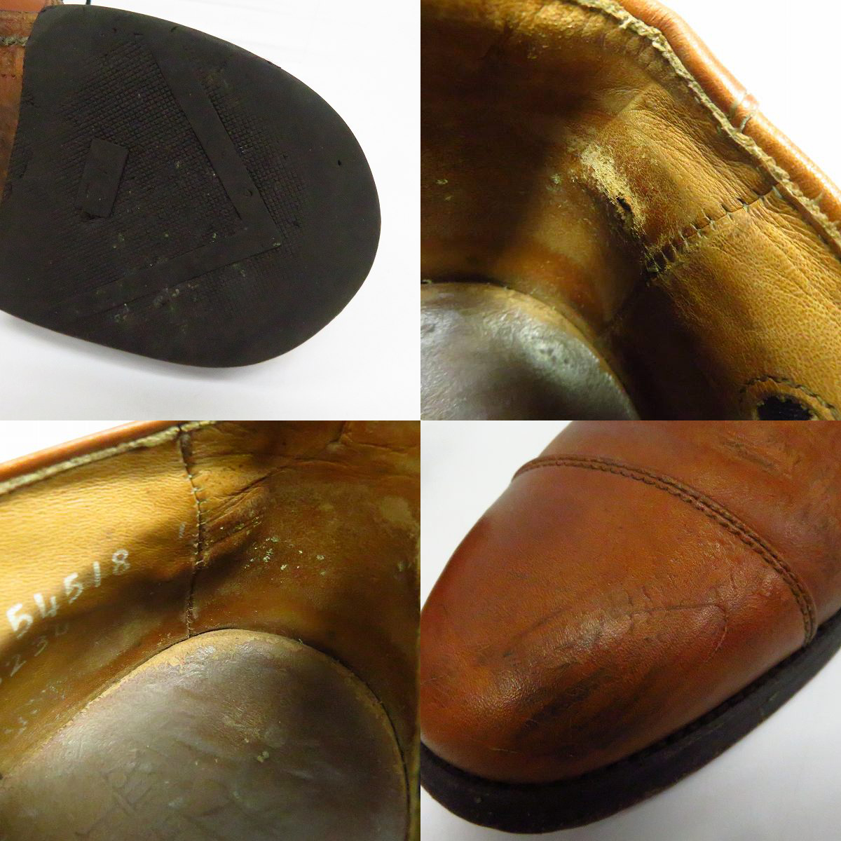 実際に弊社で買取させて頂いたAllen Edmonds/アレンエドモンズ ストレートチップ レザーシューズ 5855/6Eの画像 6枚目