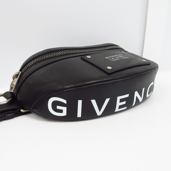 実際に弊社で買取させて頂いたGIVENCHY/ジバンシィ 19SS ロゴプレート レザー ボディバッグ/バムバッグの画像 2枚目