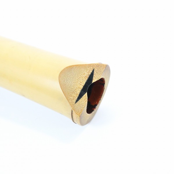 実際に弊社で買取させて頂いた尺八 琴古流 尺八 和楽器 銀三線 藤巻 約57.5cm 補修有りの画像 8枚目