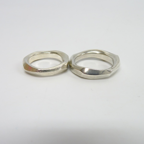 実際に弊社で買取させて頂いたGARNI/ガルニ Crockery Ring/クロッケリー silver リング/指輪 9号 15号/2点セットの画像 2枚目