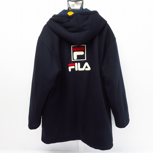実際に弊社で買取させて頂いたFILA/フィラ ロゴ総柄 リバーシブル ジップアップブルゾン Lの画像 3枚目