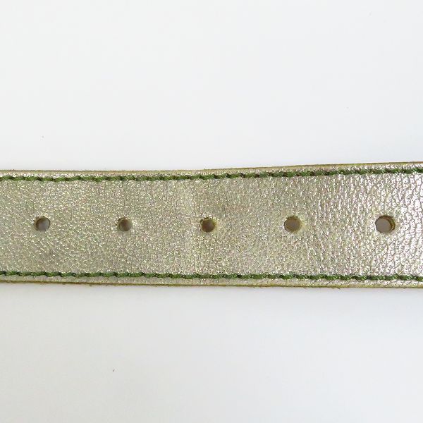 実際に弊社で買取させて頂いたDries Van Noten/ドリスヴァンノッテン イタリア製 レザーベルト シルバー系 85の画像 4枚目