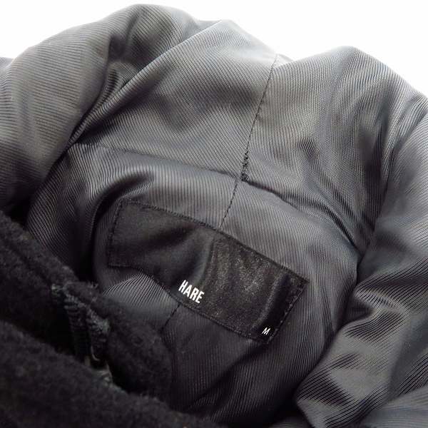 実際に弊社で買取させて頂いたHARE/ハレ ウール混 ダッフルコート ブラック/Mの画像 2枚目