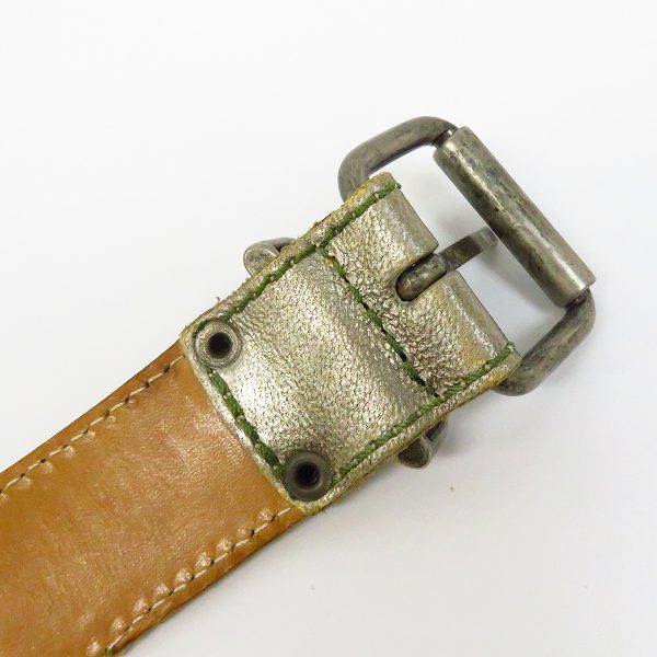 実際に弊社で買取させて頂いたDries Van Noten/ドリスヴァンノッテン イタリア製 レザーベルト シルバー系 85の画像 2枚目