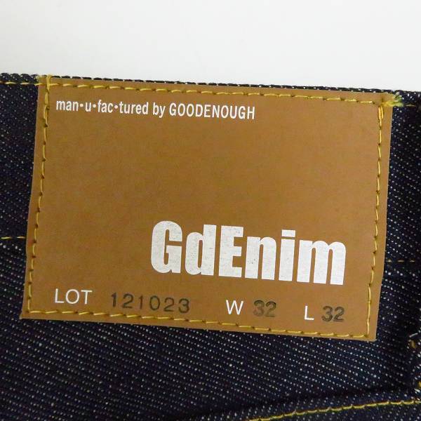 実際に弊社で買取させて頂いたGOODENOUGH/グッドイナフ GdEnim デニムパンツ 121023 W32 L32の画像 3枚目