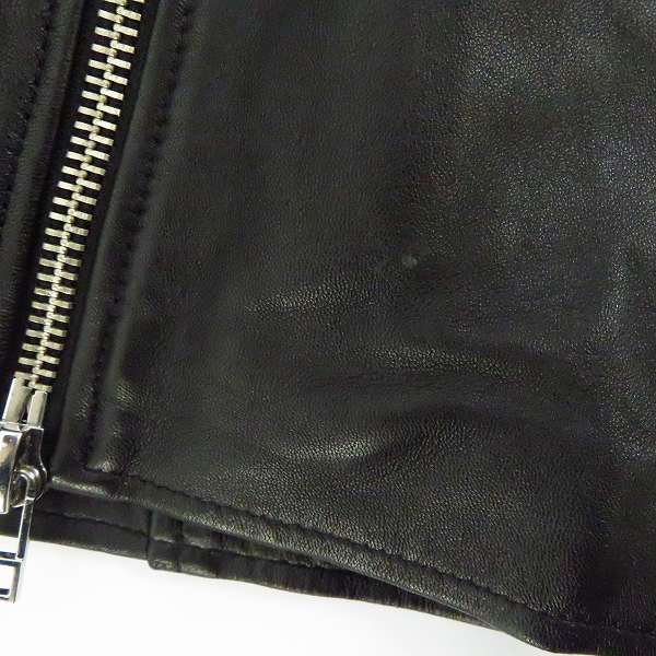 実際に弊社で買取させて頂いたAKM Contemporary/エイケイエムコンテンポラリー シープスキン シングルライダース/Mの画像 5枚目