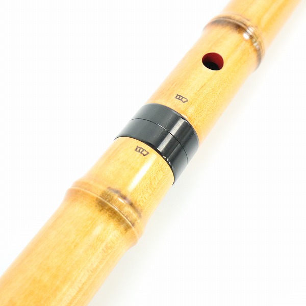 実際に弊社で買取させて頂いた尺八 胡蝶 銘 約42cm 琴古流 尺八 和楽器 難あり品の画像 5枚目