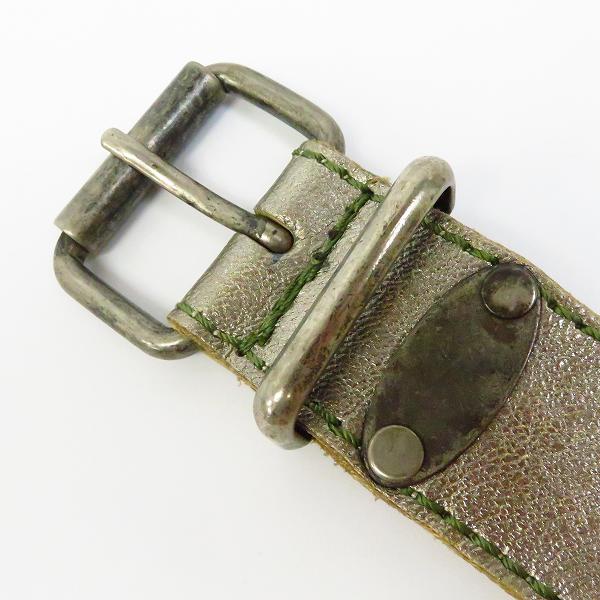 実際に弊社で買取させて頂いたDries Van Noten/ドリスヴァンノッテン イタリア製 レザーベルト シルバー系 85の画像 1枚目