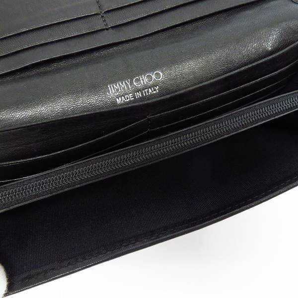 実際に弊社で買取させて頂いたJIMMY CHOO/ジミーチュウ NINO スタースタッズ レザー長財布の画像 4枚目