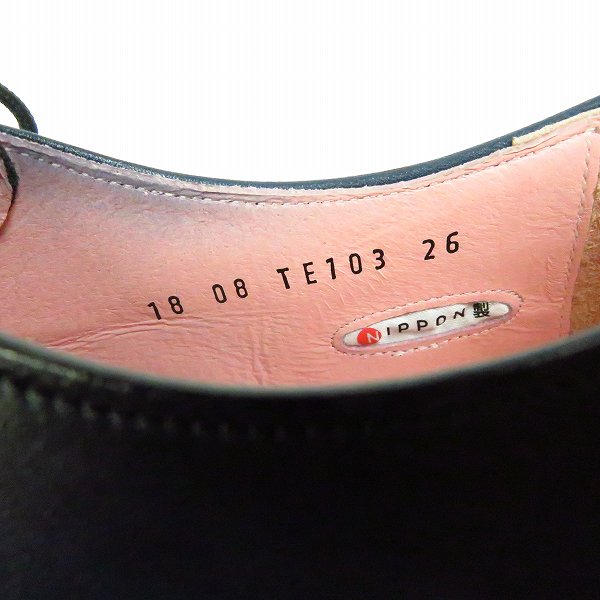 実際に弊社で買取させて頂いた浅草鞆ゑ/アサクサトモエ ストレートチップビジネスシューズ TE103/26 シューツリー付きの画像 5枚目