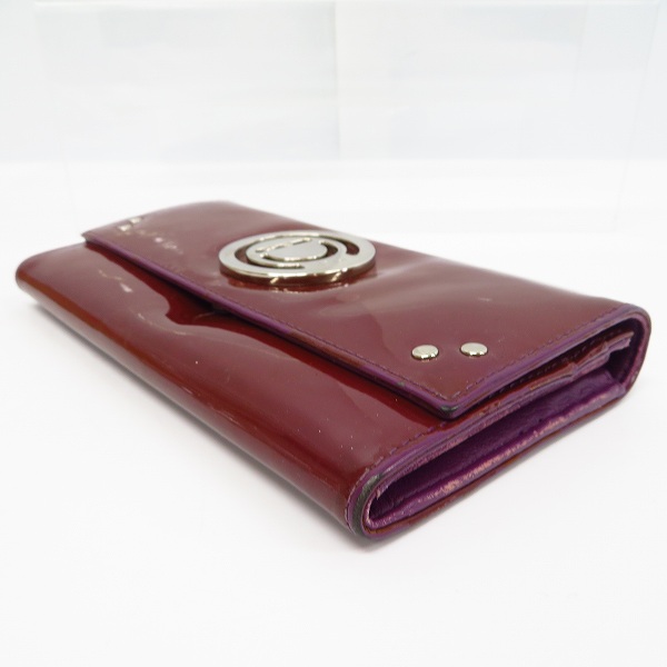 実際に弊社で買取させて頂いた【難有り】Christian Dior/クリスチャン・ディオール ロゴプレート エナメル 二つ折り長財布の画像 2枚目