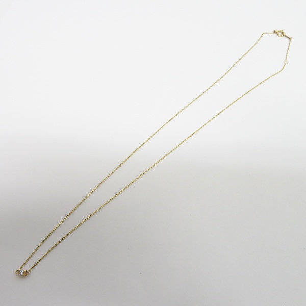 実際に弊社で買取させて頂いたGARNI/ガルニ  K10YG Square Dia Necklace/イエローゴールド スクエア 1Pダイヤモンド/0.04ct ネックレスの画像 7枚目