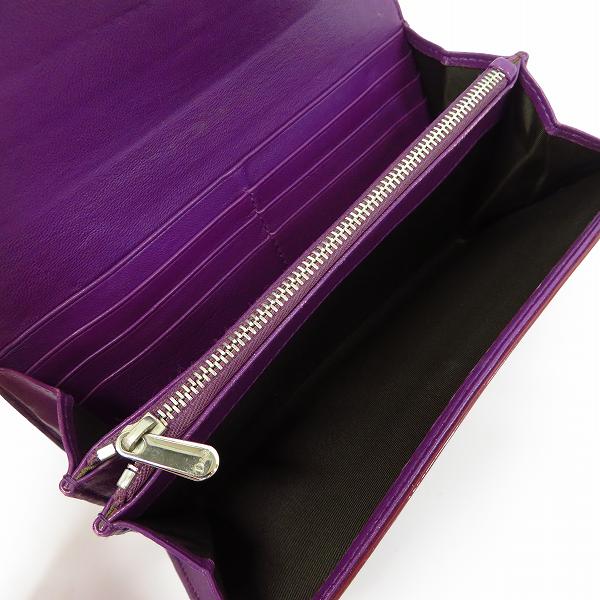 実際に弊社で買取させて頂いた【難有り】Christian Dior/クリスチャン・ディオール ロゴプレート エナメル 二つ折り長財布の画像 4枚目