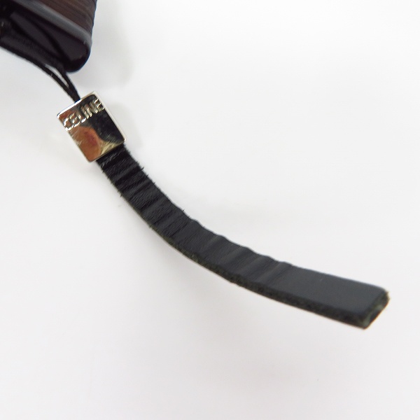 実際に弊社で買取させて頂いたCELINE/セリーヌ マカダム柄 ストラップ付 扇子 ブラウンの画像 6枚目