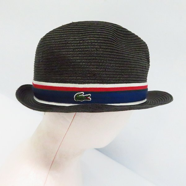 実際に弊社で買取させて頂いたLACOSTE/ラコステ 日本製 ストローハット /帽子 58cmの画像 4枚目