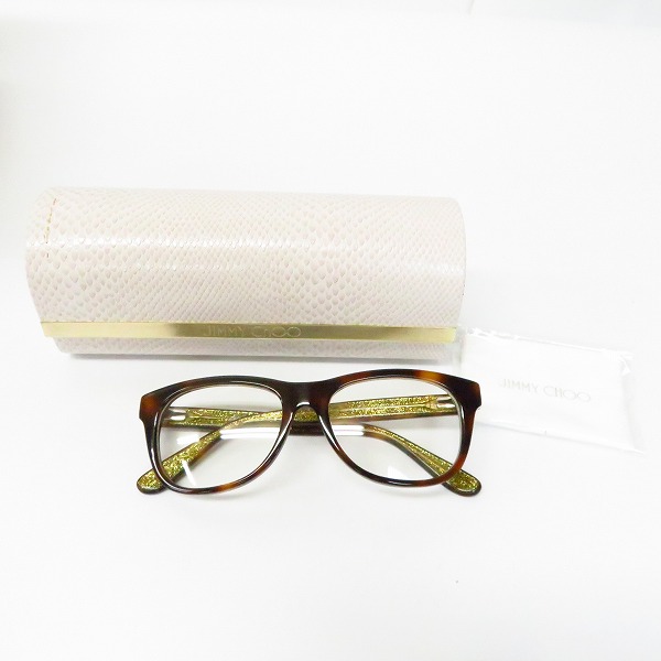 実際に弊社で買取させて頂いたJIMMY CHOO/ジミーチュウ サイドスタースタッズ 眼鏡/メガネフレーム 90 FGMの画像 8枚目