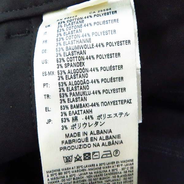 実際に弊社で買取させて頂いたDIESEL BLACK GOLD/ディーゼルブラックゴールド チノパン/コットンパンツ ブラック 44の画像 4枚目