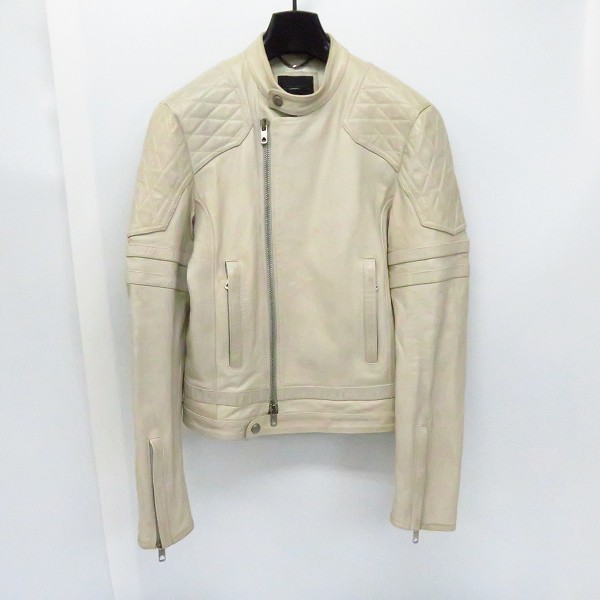 実際に弊社で買取させて頂いたDIESEL BLACK GOLD/ディーゼルブラックゴールド キルティング レザー セミダブルライダース ジャケット/48