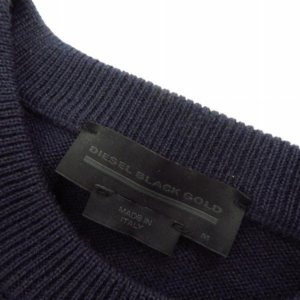 実際に弊社で買取させて頂いたDIESEL BLACK GOLD/ディーゼルブラックゴールド 総柄ウールセーター/Mの画像 2枚目