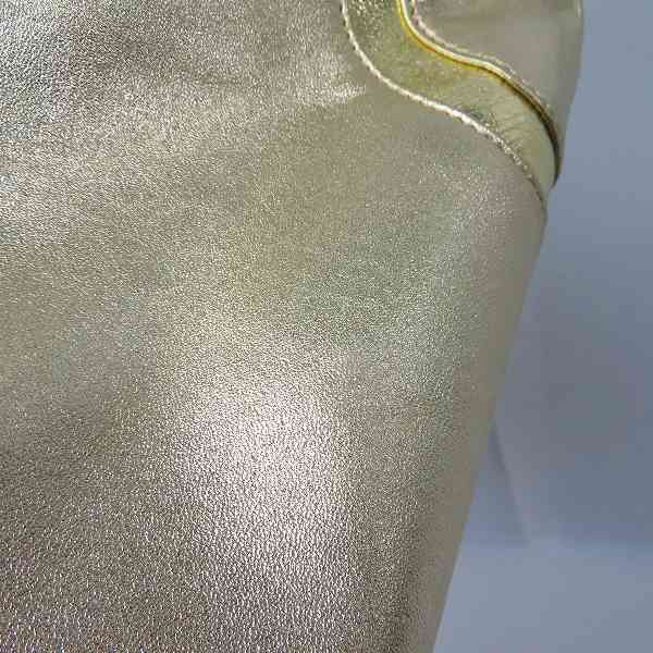 実際に弊社で買取させて頂いたLOEWE/ロエベ レザー ハンドバッグ ゴールドの画像 6枚目